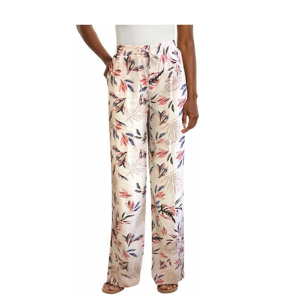 NWT Briggs New York Womens Relaxed Fit Linen Pull on Pant Size S $35 C808